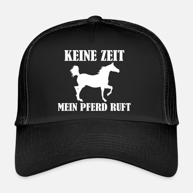 Pferd - Trucker Cap - Schwarz/Schwarz