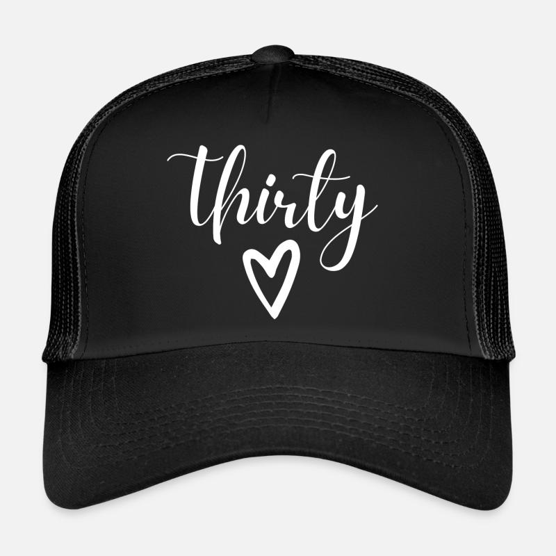 30. Geburtstag - Trucker Cap - Schwarz/Schwarz