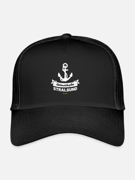 Heimathafen Stralsund - Trucker Cap - Schwarz/Schwarz