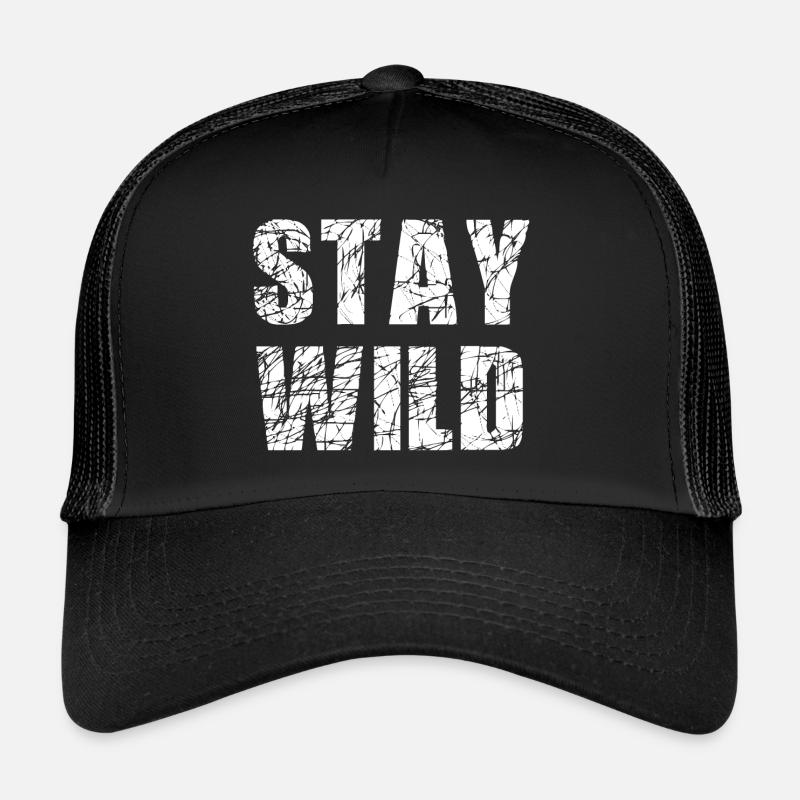 Stay Wild - Casquette trucker - noir/noir