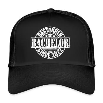 Bachelor 2022 bestanden since 2022 - Trucker Cap - Schwarz/Schwarz - Vorne