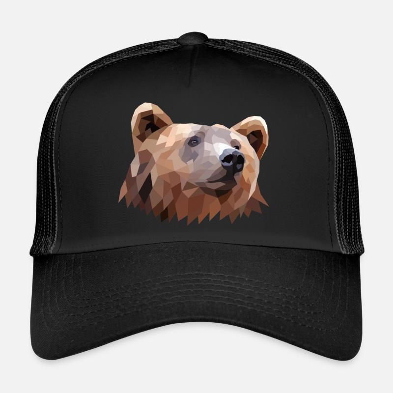 Ours brun Polyart Casquette trucker 