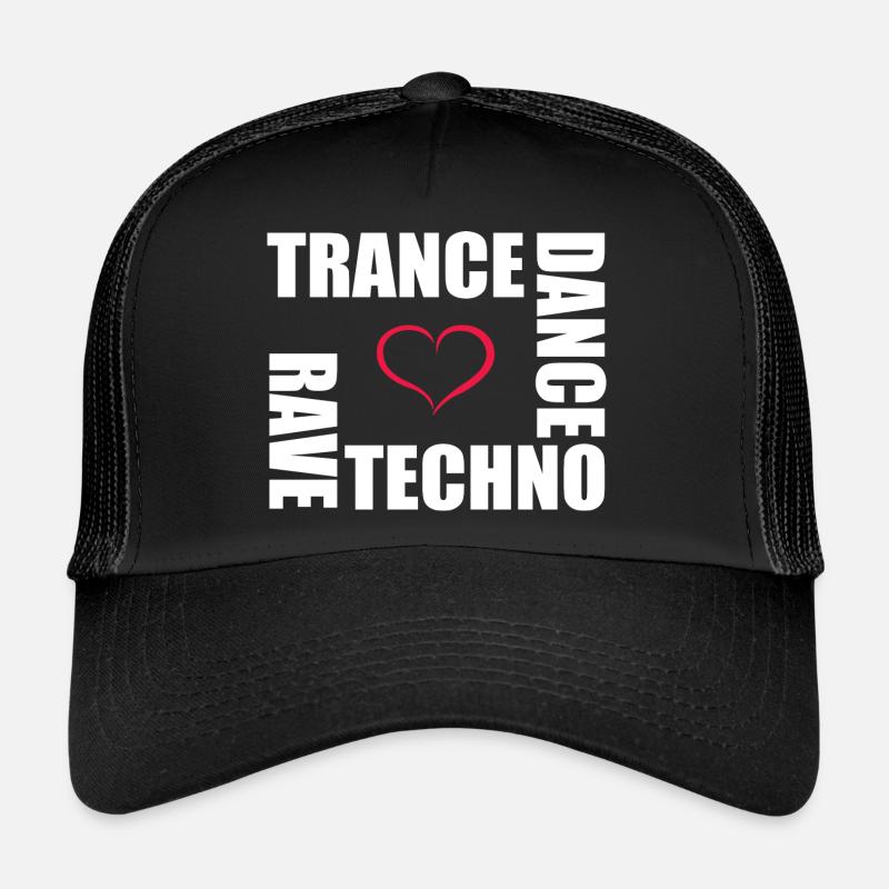 techno dance trance rave Trucker Cap