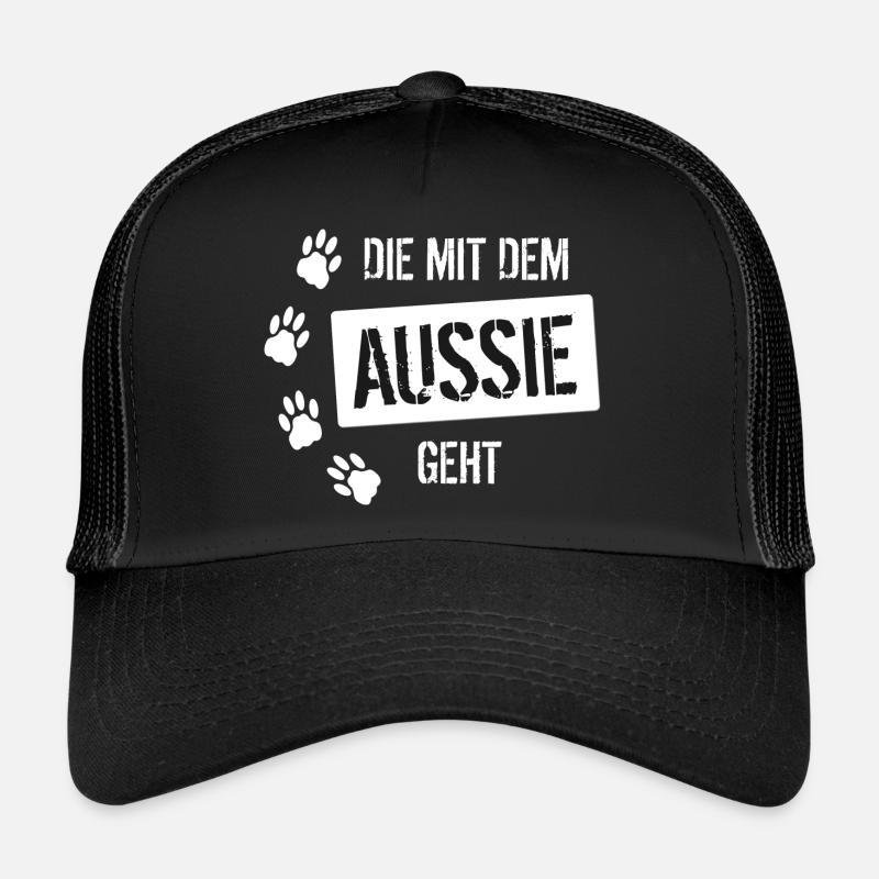 Die mit dem Aussie geht - Trucker Cap - Schwarz/Schwarz