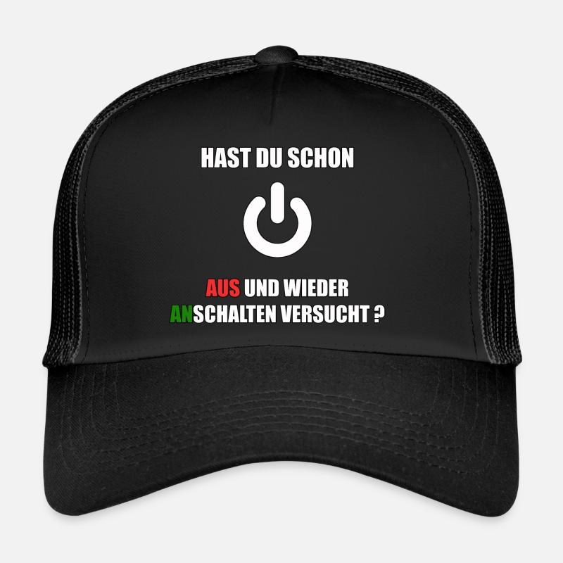 Drôle d’étudiant en informatique Coder Programmeur - Casquette trucker  - noir/noir