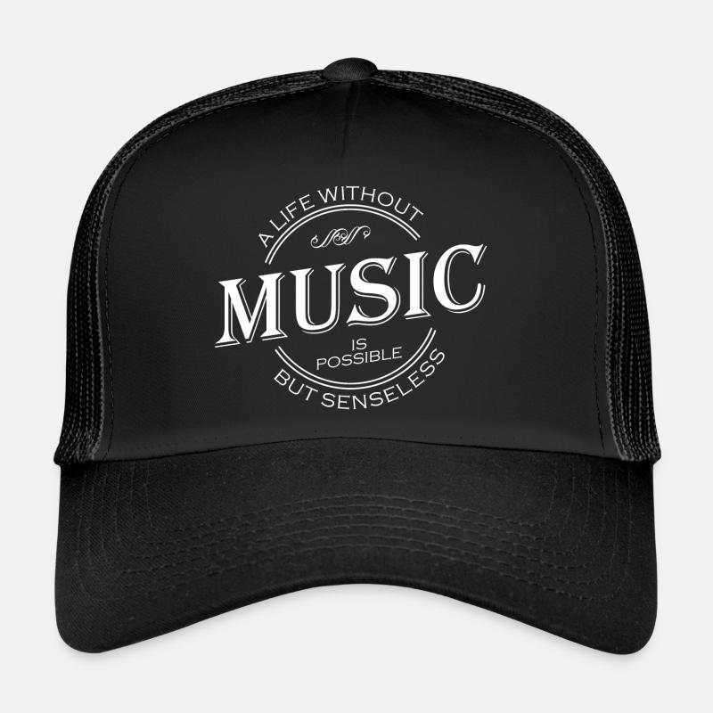 A life without MUSIC is senseless 2 - Trucker Cap - Schwarz/Schwarz