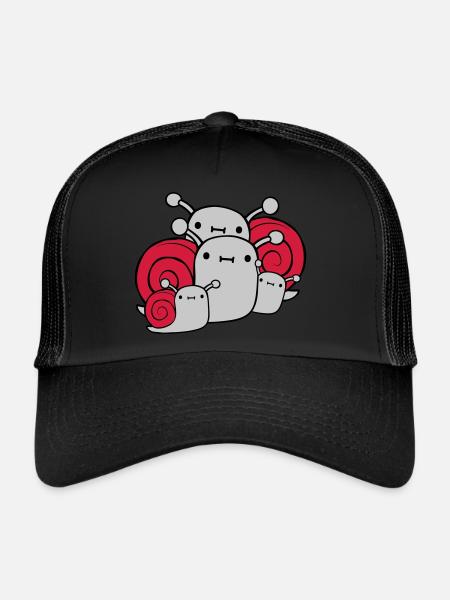 Parents Children Snails - Trucker Cap - black/black - Front