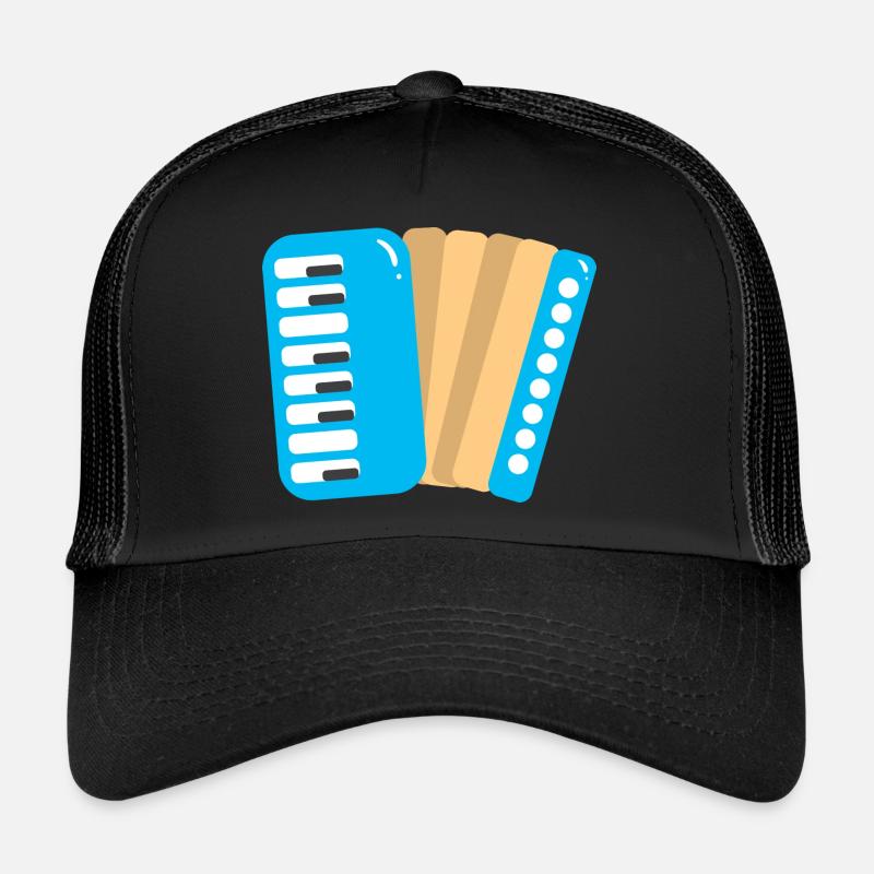 Akkordeon - Trucker Cap - Schwarz/Schwarz