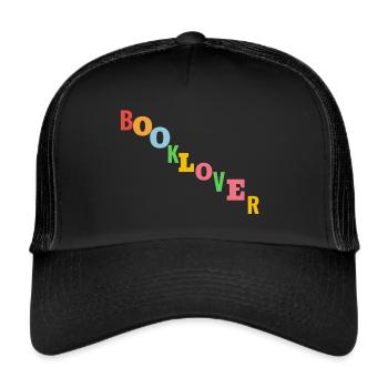Colorful Booklover Merch - Trucker Cap - Schwarz/Schwarz - Vorne