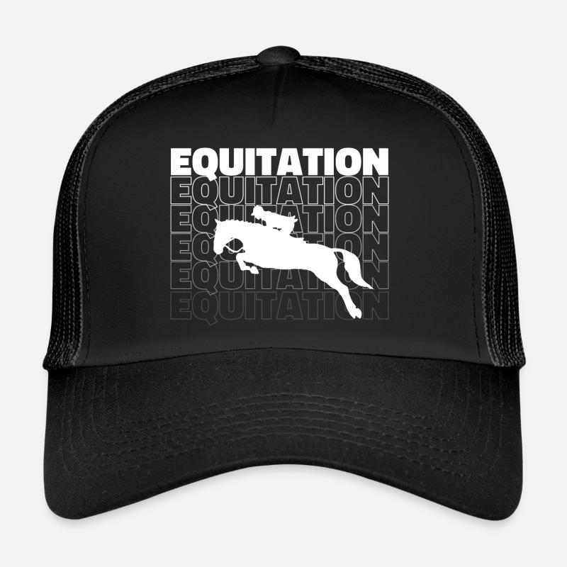 horse riding - rider gift idea - Trucker Cap - black/black