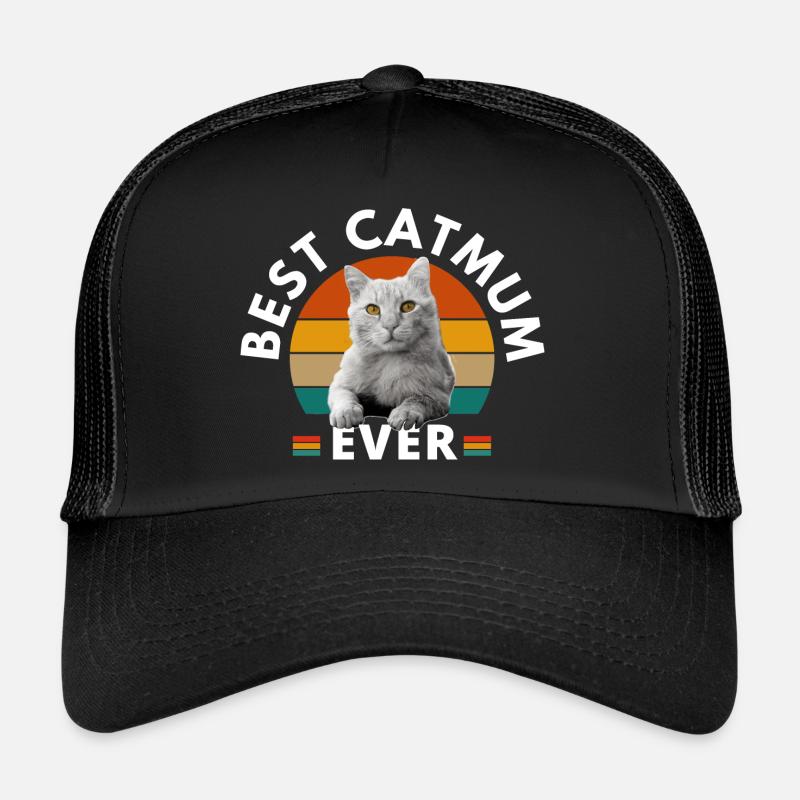 BEST CAT MUM EVER - Trucker Cap - black/black