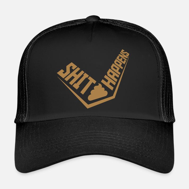 Joke Shit happens devise Casquette trucker 