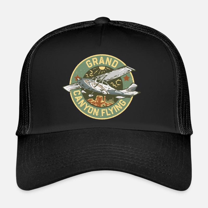 Grand Canyon Flying - Trucker Cap - Schwarz/Schwarz