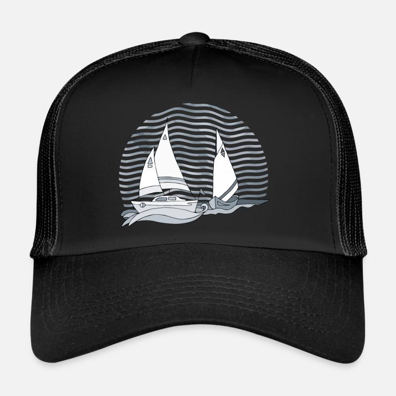Sailboats Trucker Cap