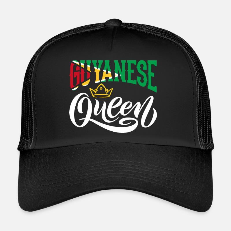 Guyanais Queen Guyana Guyana Drapeau Casquette trucker 