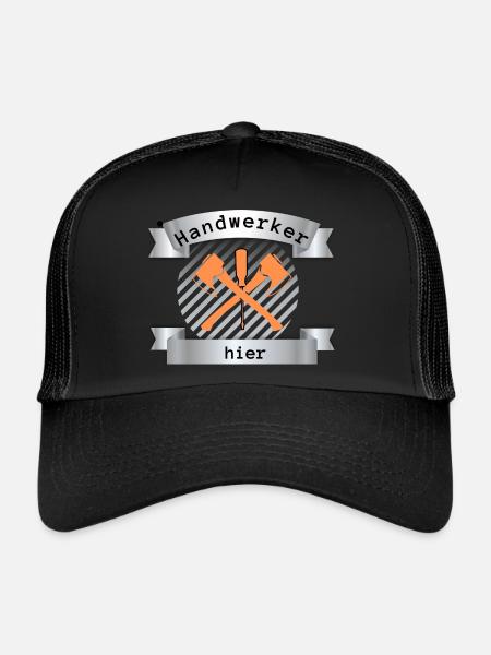 Handwerker hier II - Trucker Cap - Schwarz/Schwarz