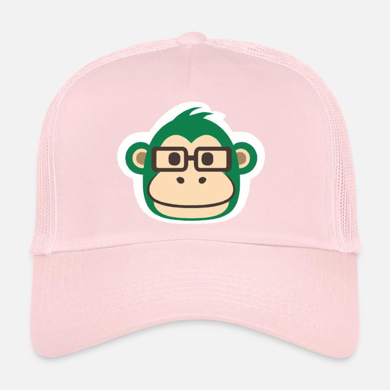 Monkey Sticker Type Trucker Cap