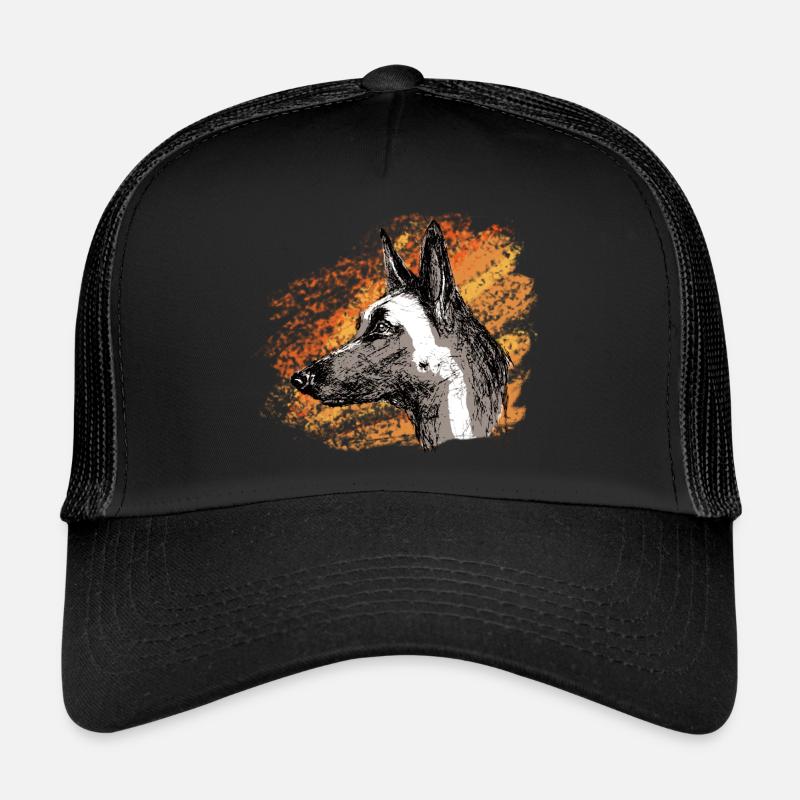 Feuer Malinois - Trucker Cap - Schwarz/Schwarz
