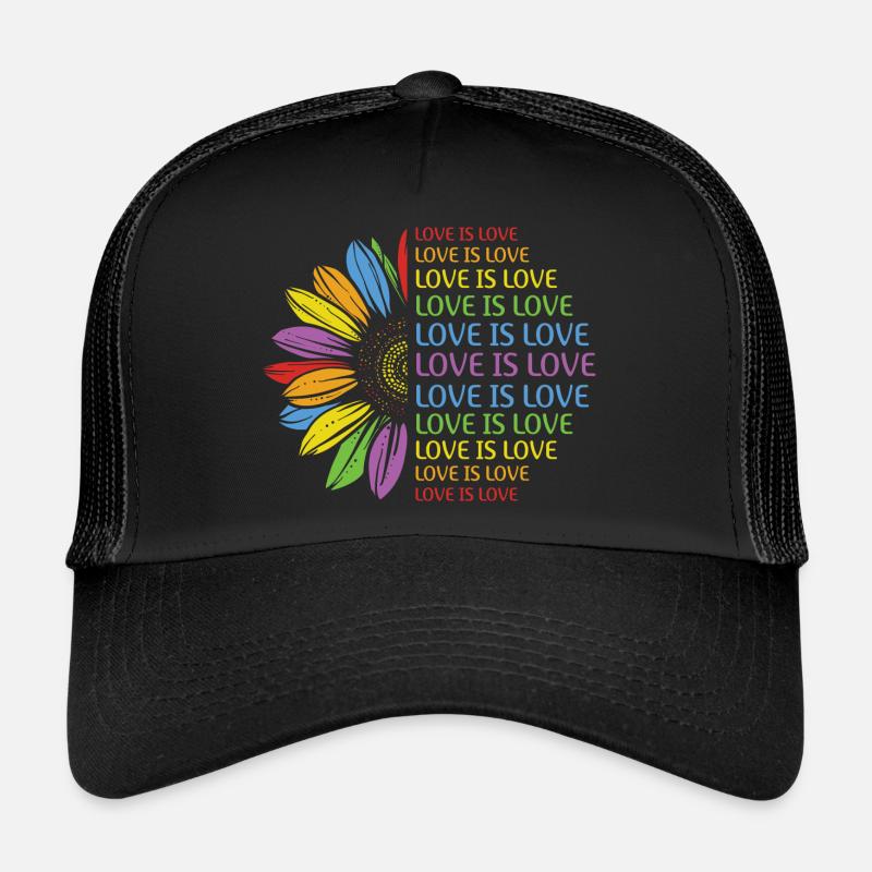 LGBTQ Nonbinary Colorful Rainbow Flag LGBTQ+ Pride Trucker Cap