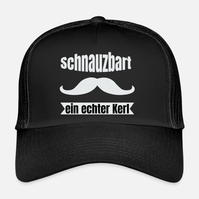 Schnauzbart Bart T-Shirt ein echter Kerl Trucker Cap