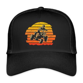 Pilote de VTT Graphique Quad Quad Quad - Casquette trucker  - noir/noir - Devant