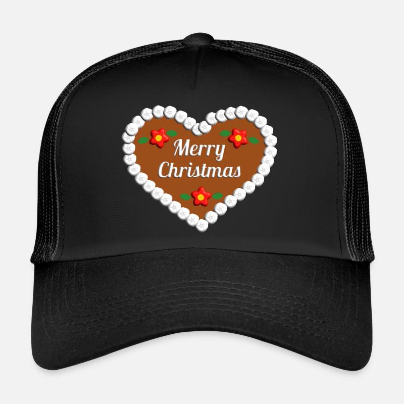 Frohe Weihnachten Lebkuchenherz Geschenk Trucker Cap