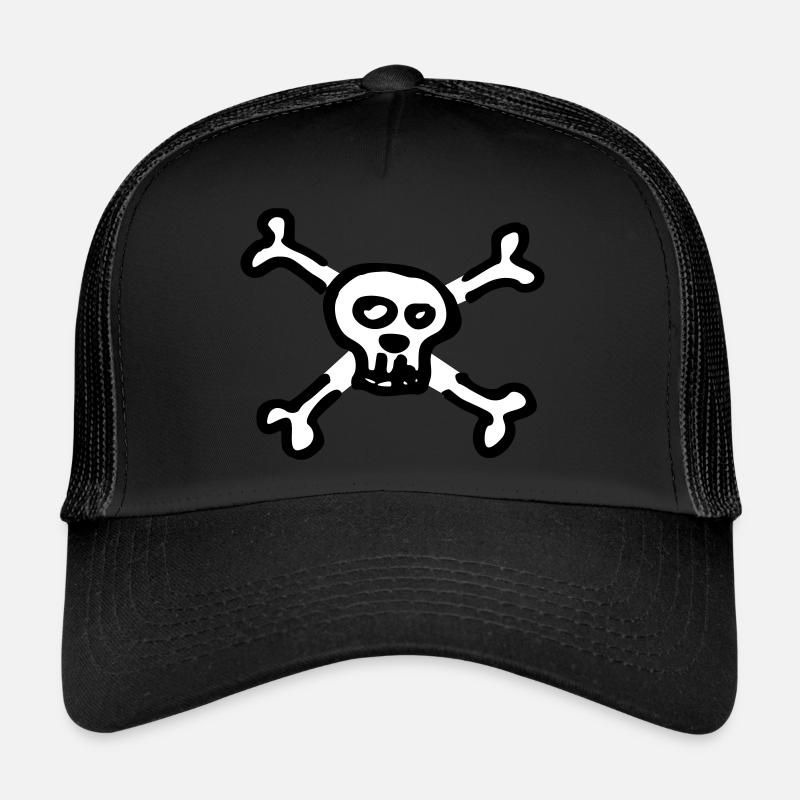 pirate skull - Casquette trucker  - noir/noir