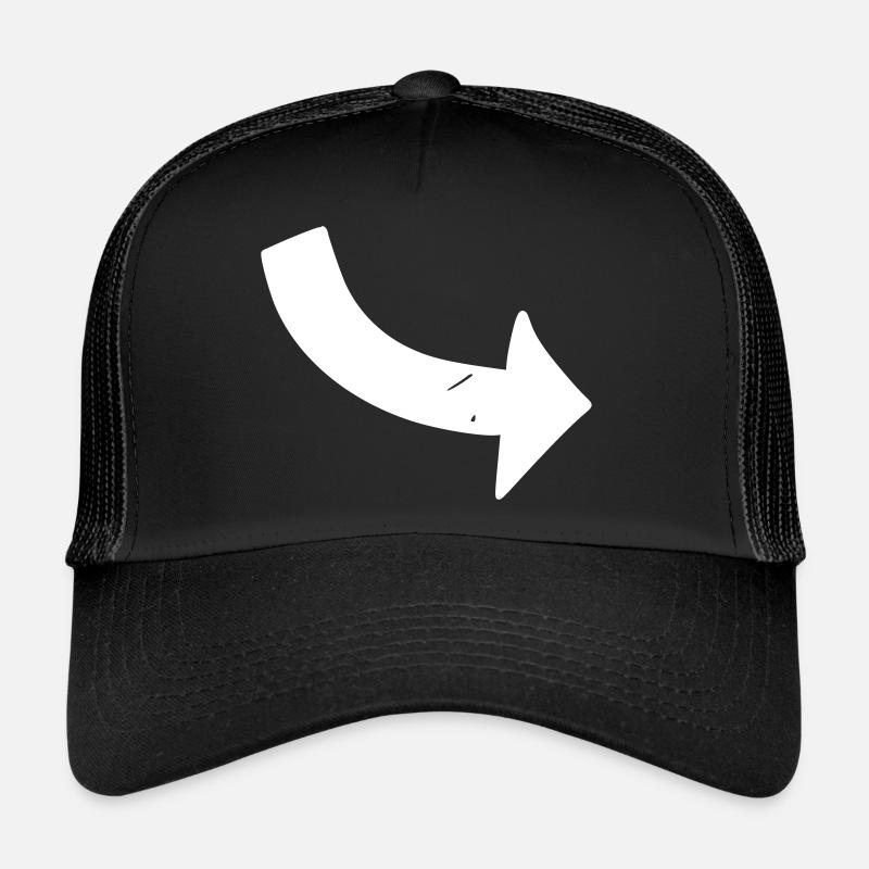 Flèche dessin esquisse blanc Casquette trucker 