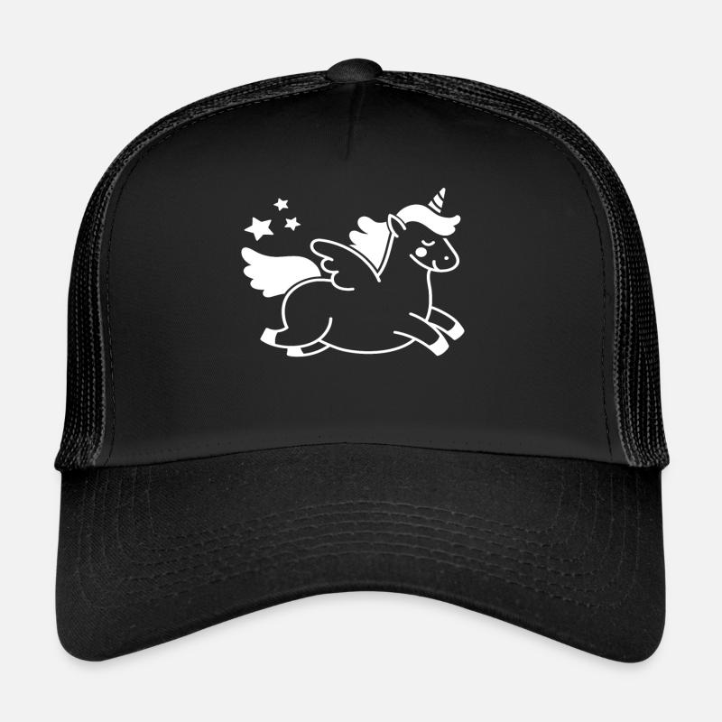 Thick Unicorn Pummel Dabbing Unicorn with Stars Trucker Cap