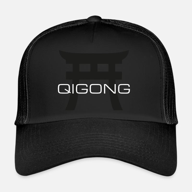 Torii Tor Qigong weiss - Trucker Cap - Schwarz/Schwarz