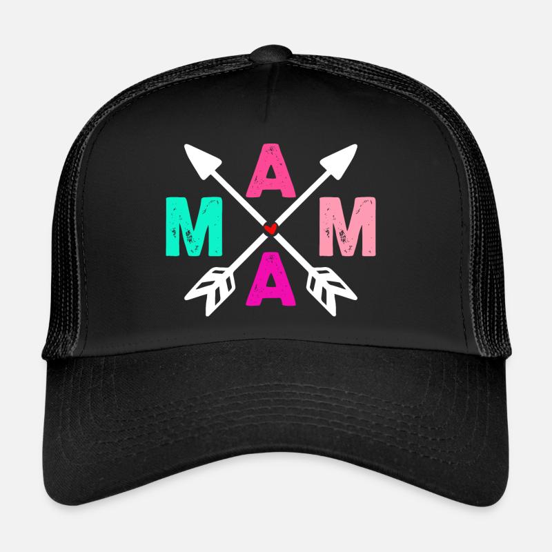Mama Heart Arrow - Trucker Cap - black/black
