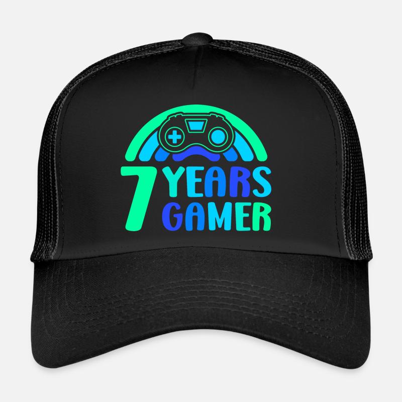 7. Geburtstag Junge 7 Jahre Controller Gaming Trucker Cap