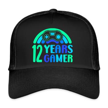 12th Birthday Boy 12 ans Controller Gaming - Casquette trucker  - noir/noir - Devant