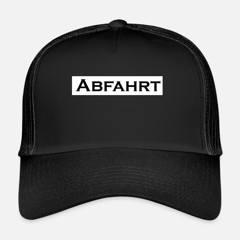 Techno Party Dorfdisko Fans Raver Abfahrt feiern - Trucker Cap - Schwarz/Schwarz