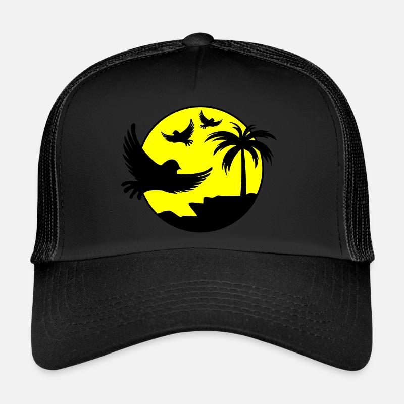 Birds Palmtree Design 2 Trucker Cap