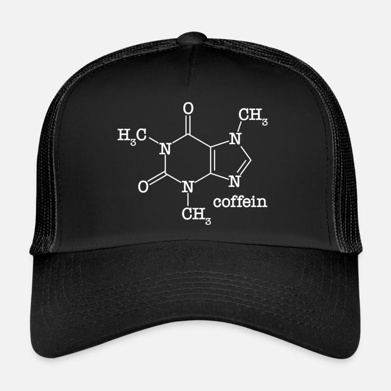 caféine - Casquette trucker  - noir/noir