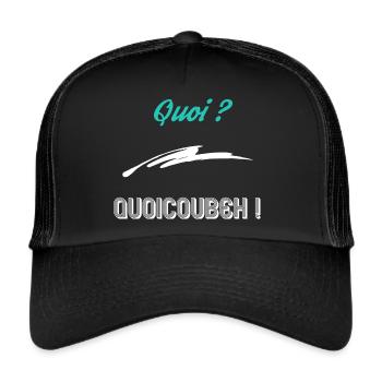 Quoi ? Quoicoubeh - Casquette trucker  - noir/noir - Devant