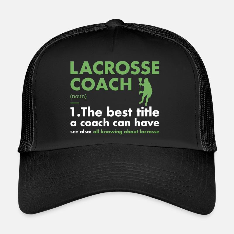 Sport Coach Definition Lacrosse - Trucker Cap - Schwarz/Schwarz