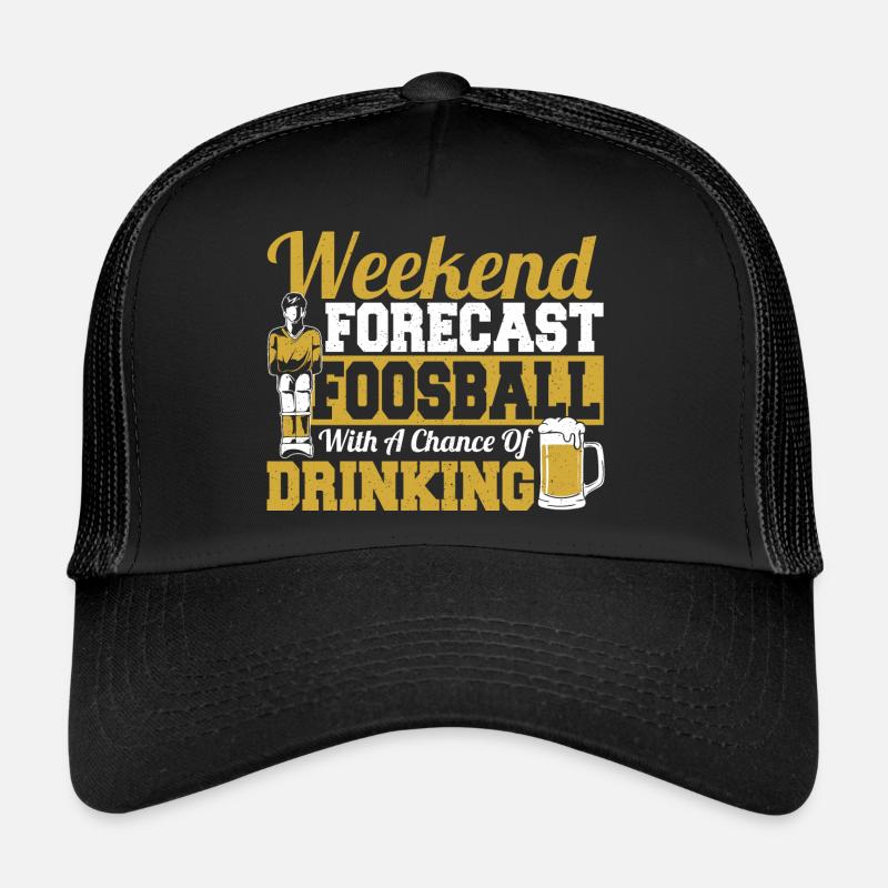 Cool Table Soccer Player Weekend Forecast Foosball Trucker Cap