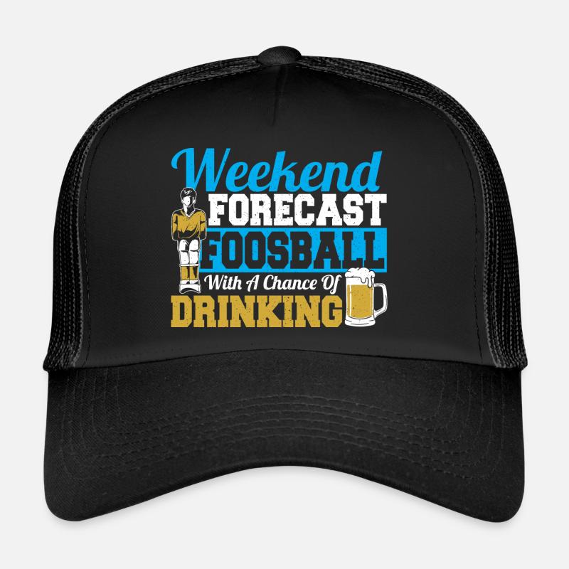 Weekend Forecast Foosball Table Soccer Player Cool Trucker Cap