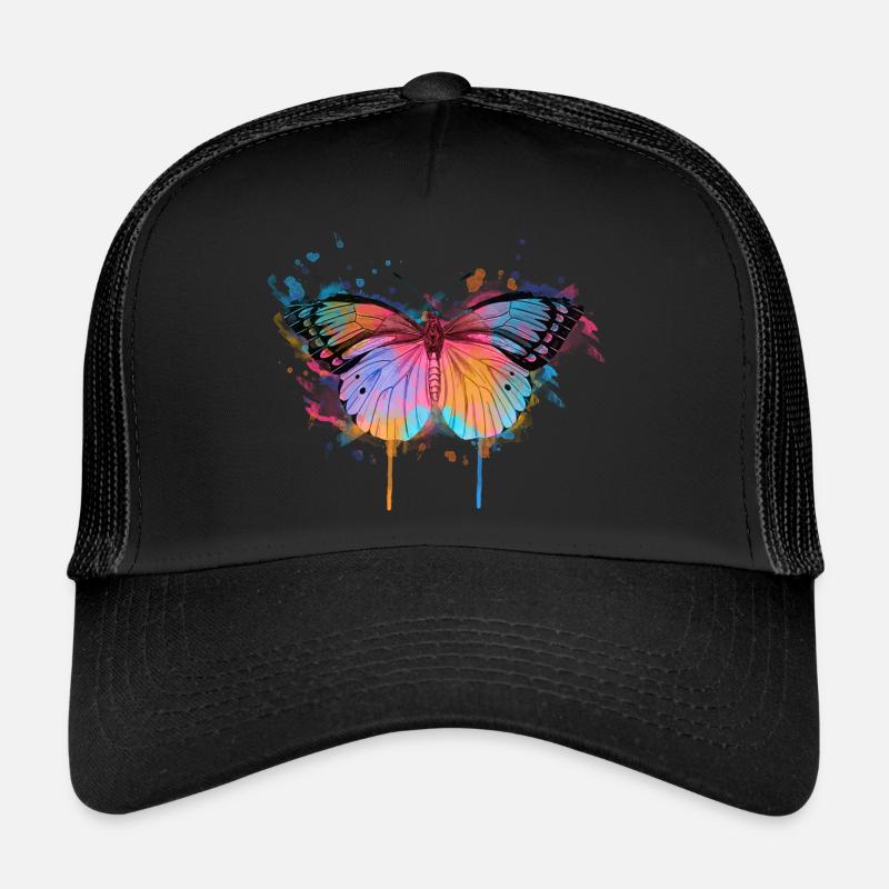 Butterfly with gradient Trucker Cap