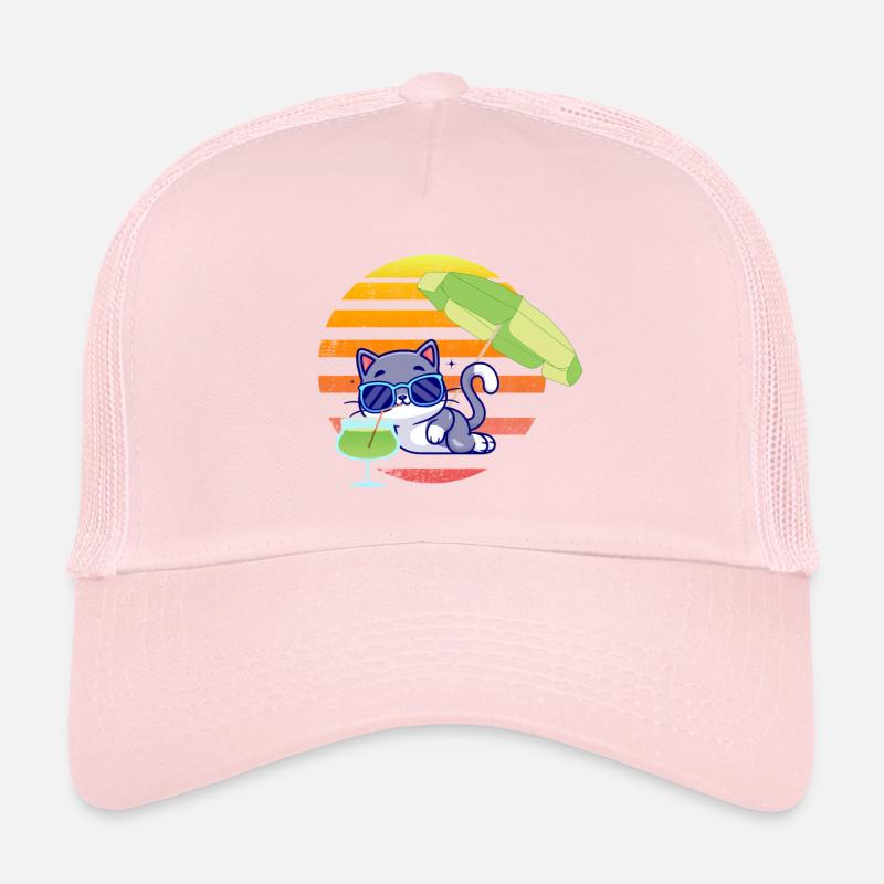 Chat au look vintage Casquette trucker 