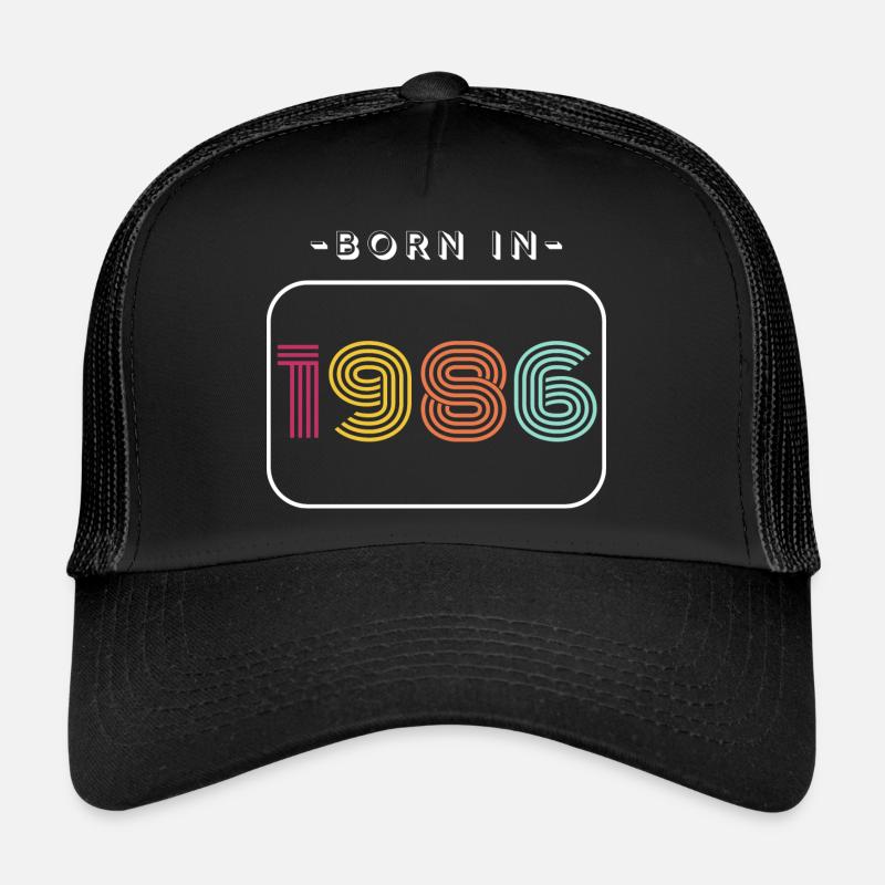 Vintage Birth Date 1986 Trucker Cap