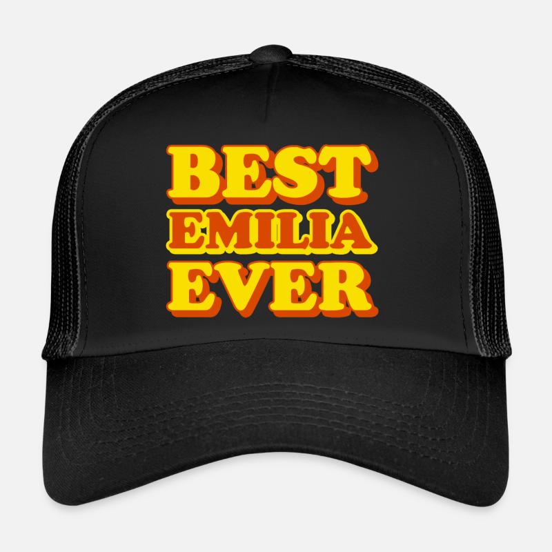 Emilia First Name Funny Gift Trucker Cap