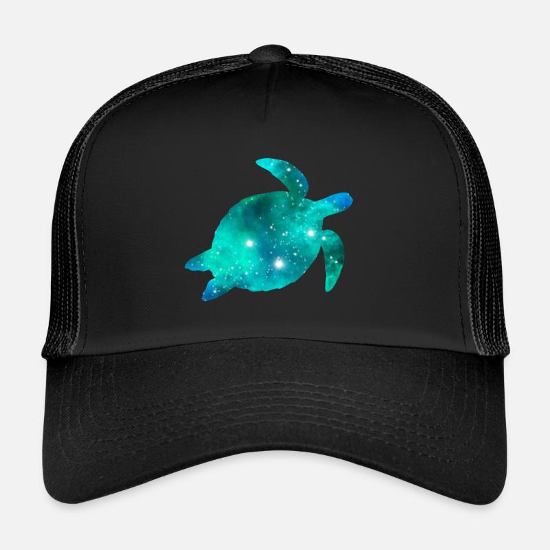 Galaxy Turtle - Trucker Cap - Schwarz/Schwarz
