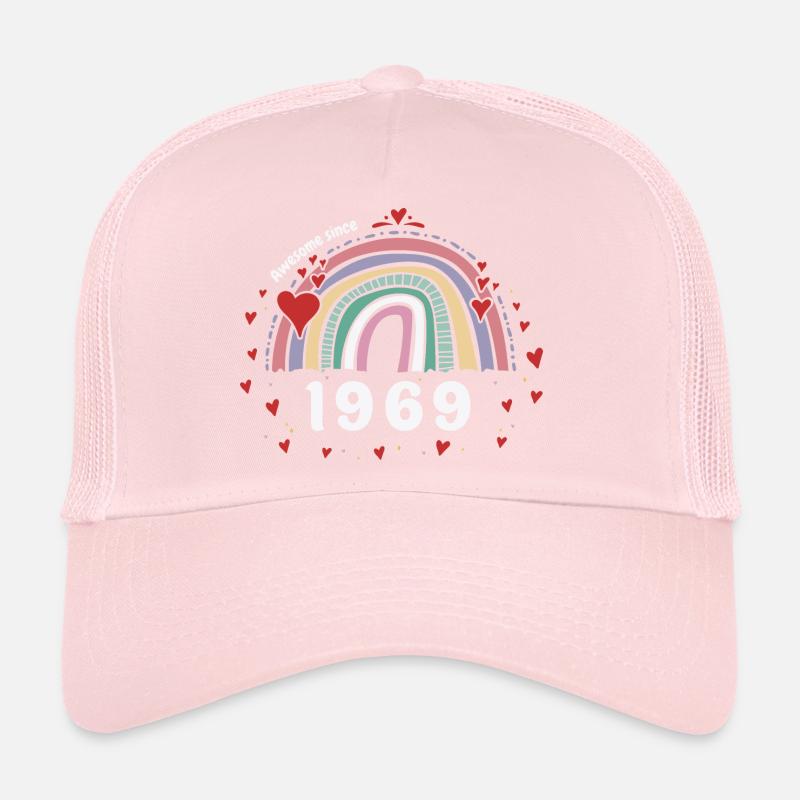 Cute Rainbow Awesome 1969 - 54th Birthday w/ Trucker Cap