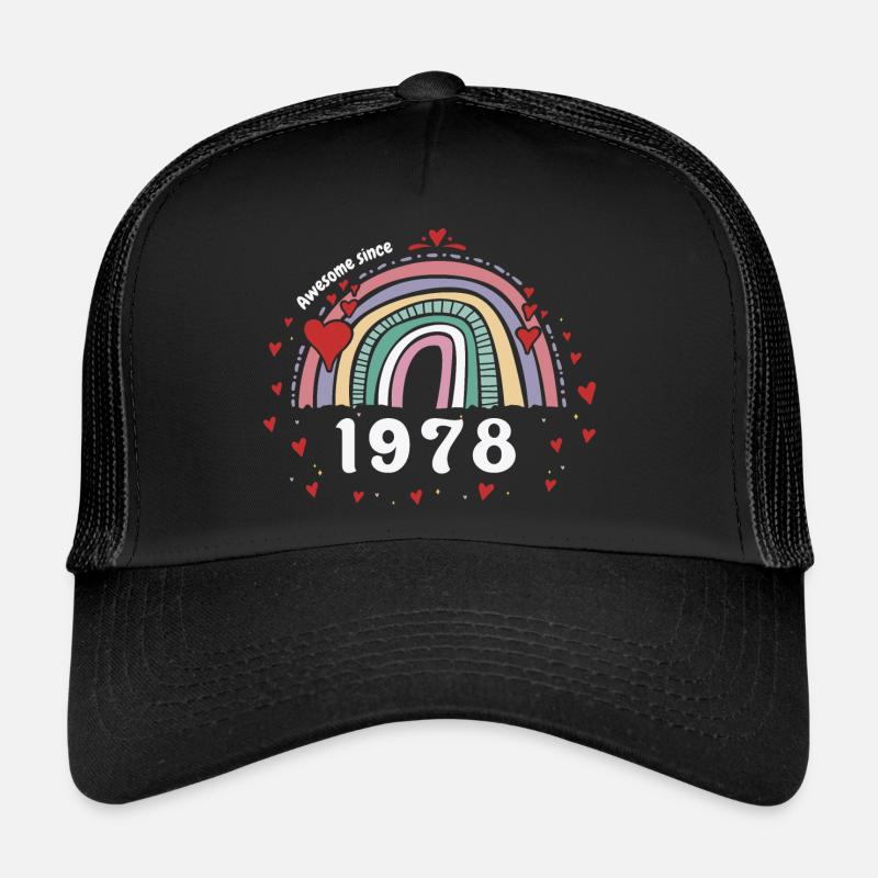 Arc en ciel mignon génial 1978 - 45e anniversaire w / Casquette trucker 