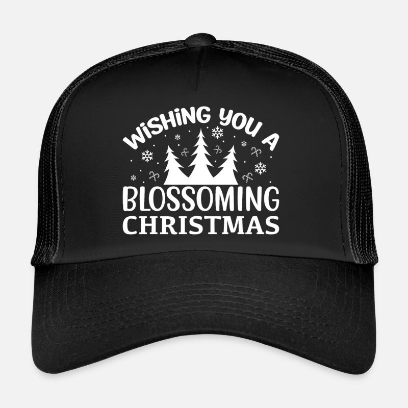 Noël en fleurs - Casquette trucker  - noir/noir
