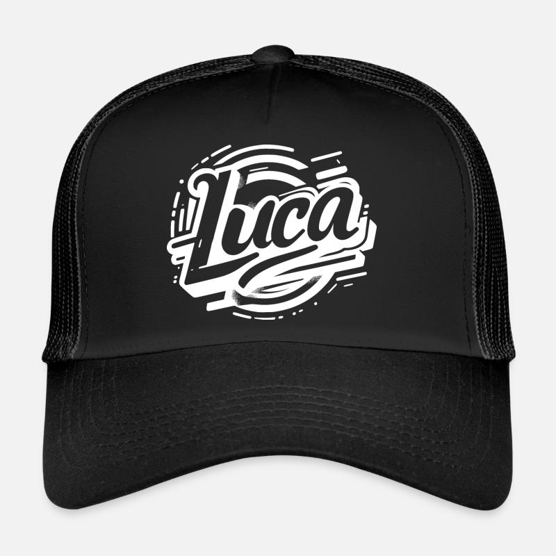 Luca Nom Graffiti - Casquette trucker - noir/noir