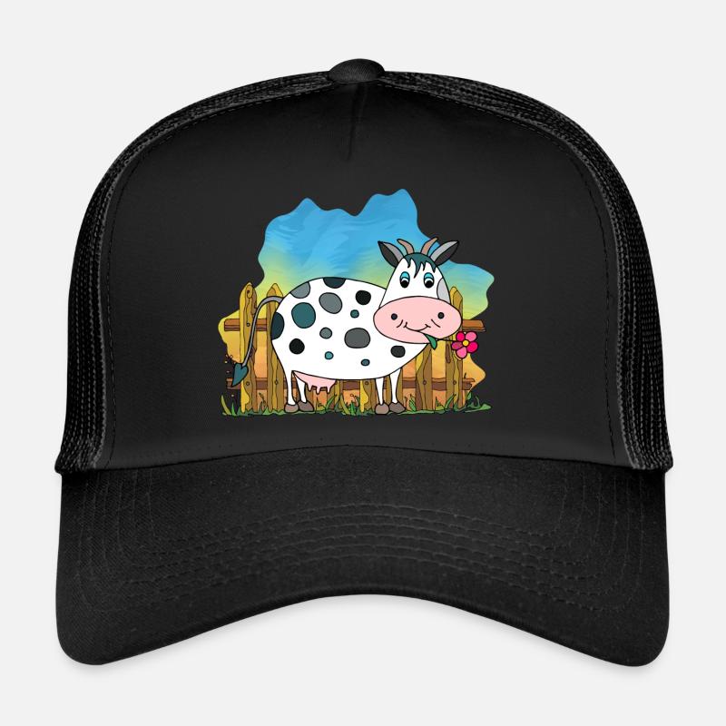 Vache - Casquette trucker  - noir/noir